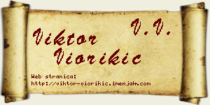 Viktor Viorikić vizit kartica
